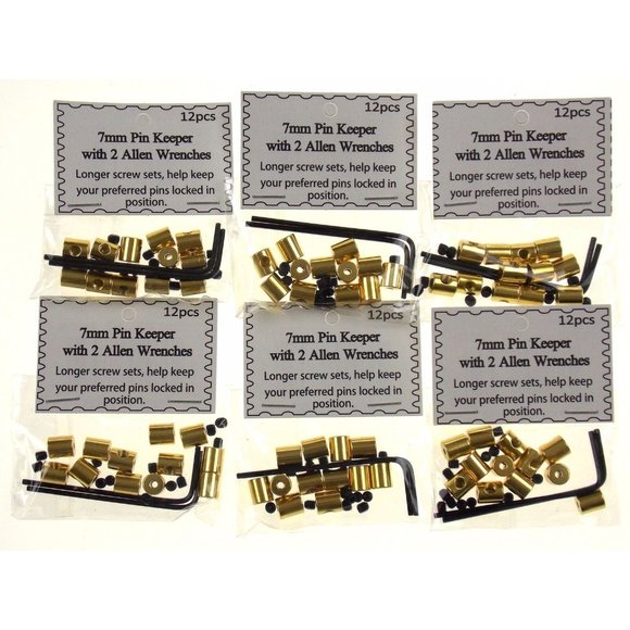 Gold Pin Keeper 7 mm Long 72 Locking Pinback Lapel Back Vest Cap Lock Saver - Picture 3 of 3